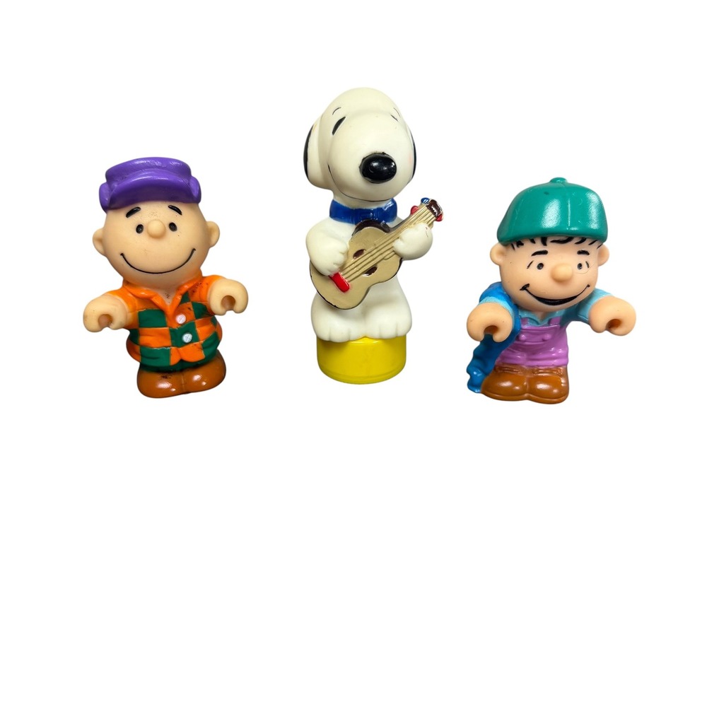 Vintage Peanuts Snoopy Charlie Brown Linus Figure Set United Feature Syndicate